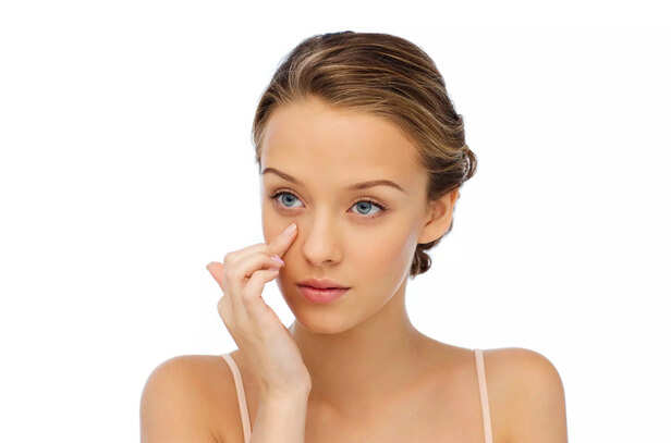 woman worried about eye health