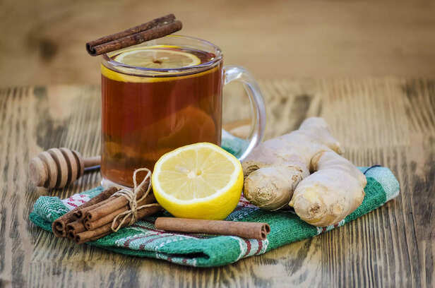 tea with lemon and ginger